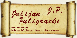 Julijan Puligrački vizit kartica